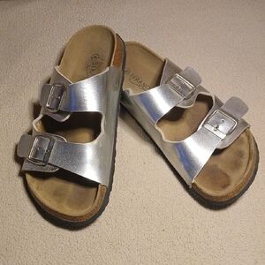 Silver Buckle Sandals
